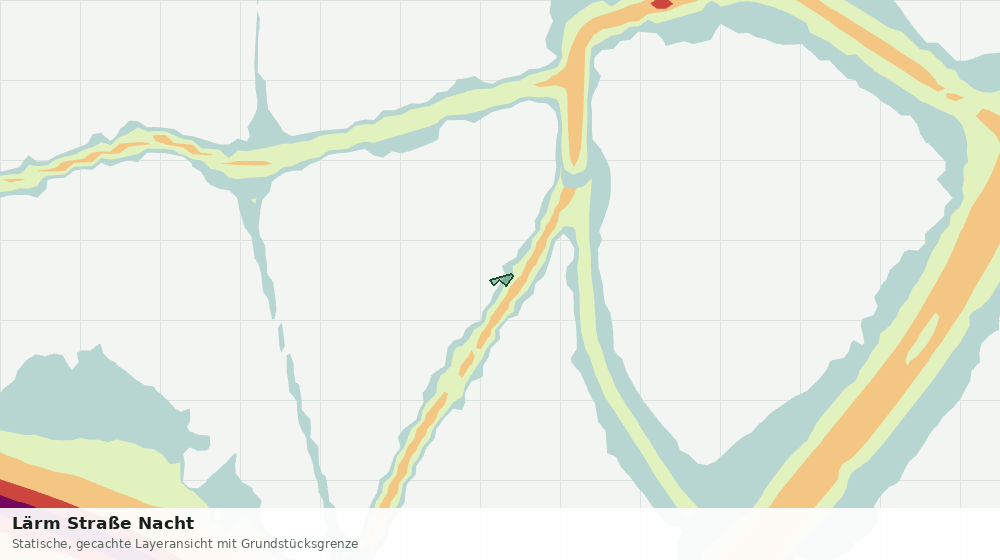 Statische Kartenansicht: Lärm Straße Nacht