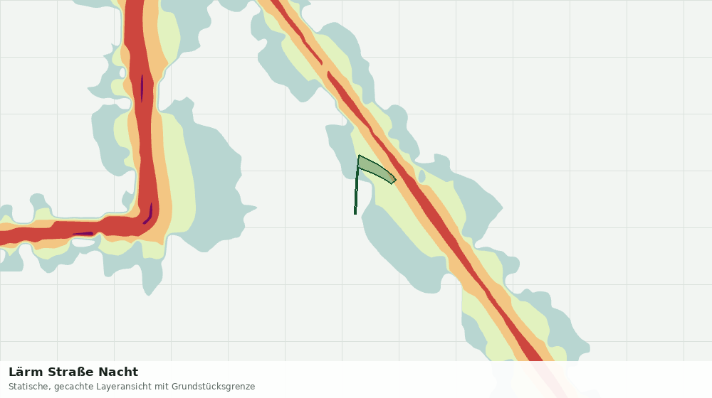 Statische Kartenansicht: Lärm Straße Nacht