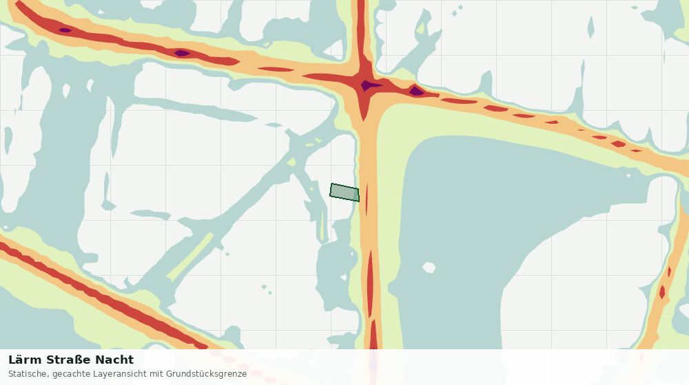 Statische Kartenansicht: Lärm Straße Nacht