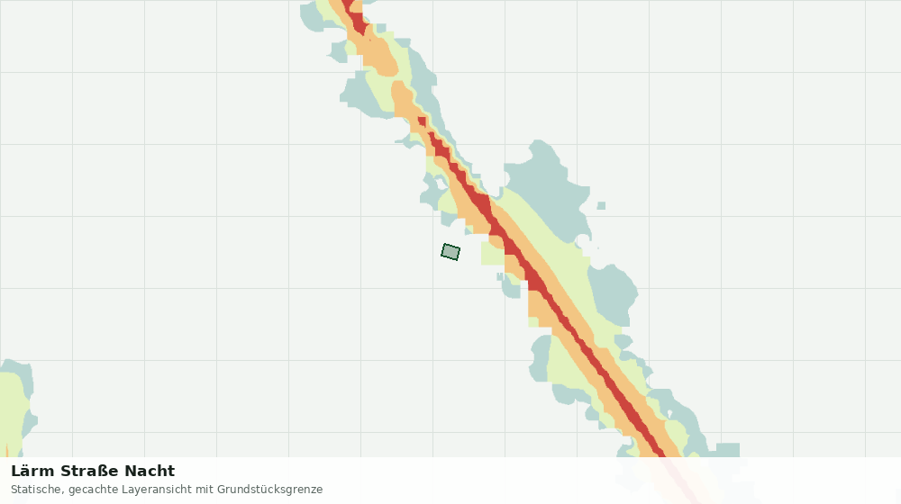 Statische Kartenansicht: Lärm Straße Nacht