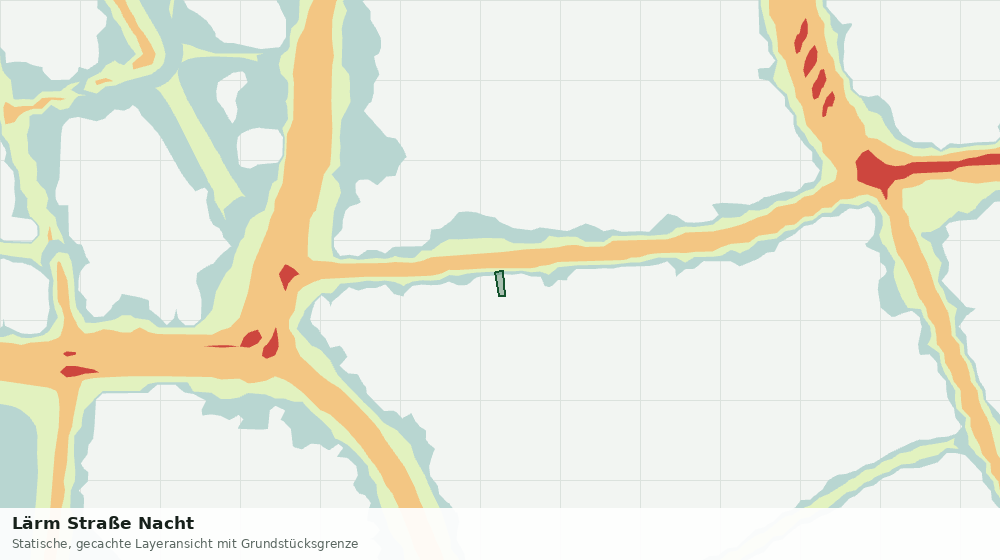 Statische Kartenansicht: Lärm Straße Nacht