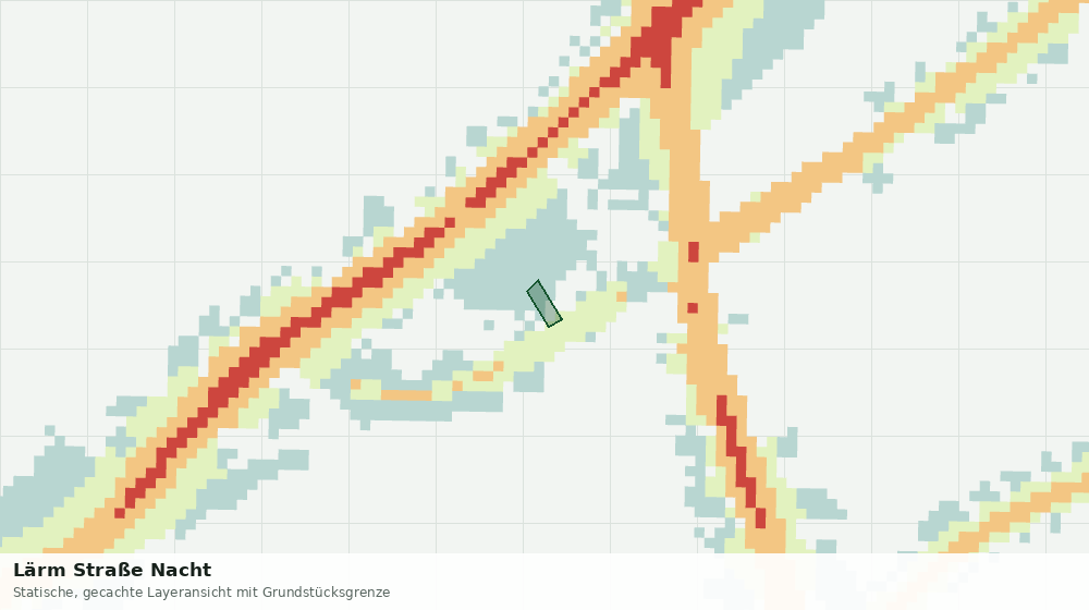 Statische Kartenansicht: Lärm Straße Nacht