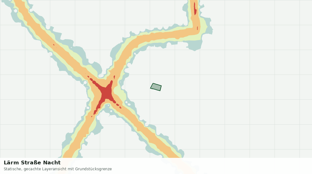 Statische Kartenansicht: Lärm Straße Nacht