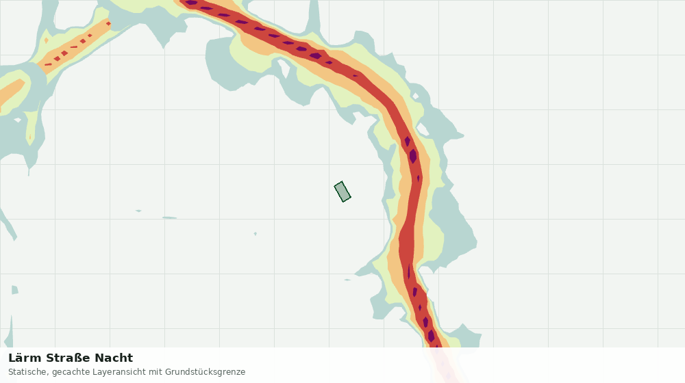 Statische Kartenansicht: Lärm Straße Nacht