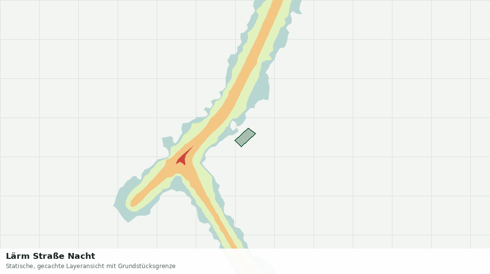 Statische Kartenansicht: Lärm Straße Nacht