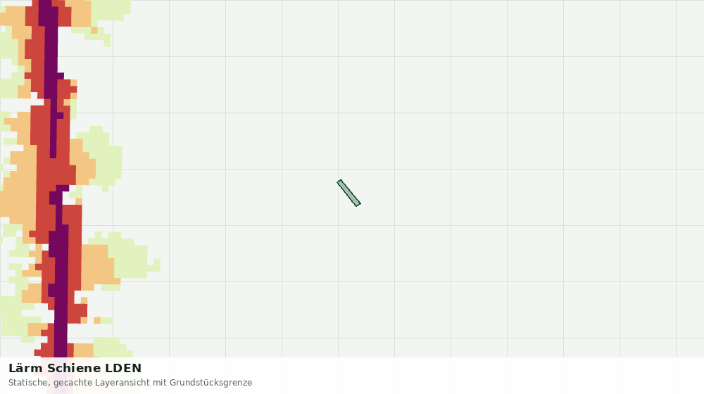 Statische Kartenansicht: Lärm Schiene LDEN