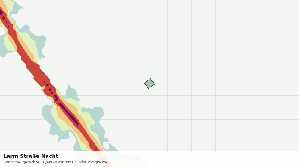 Statische Kartenansicht: Lärm Straße Nacht