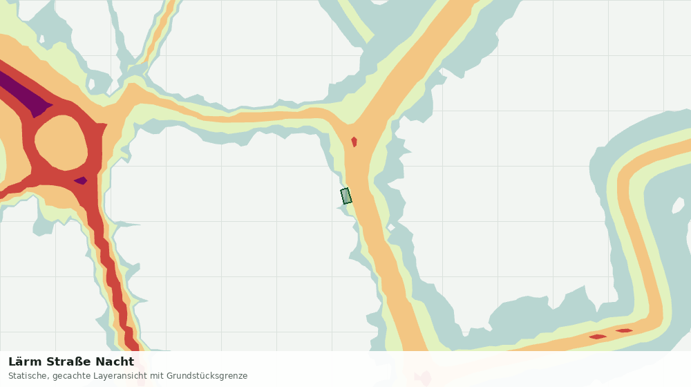 Statische Kartenansicht: Lärm Straße Nacht