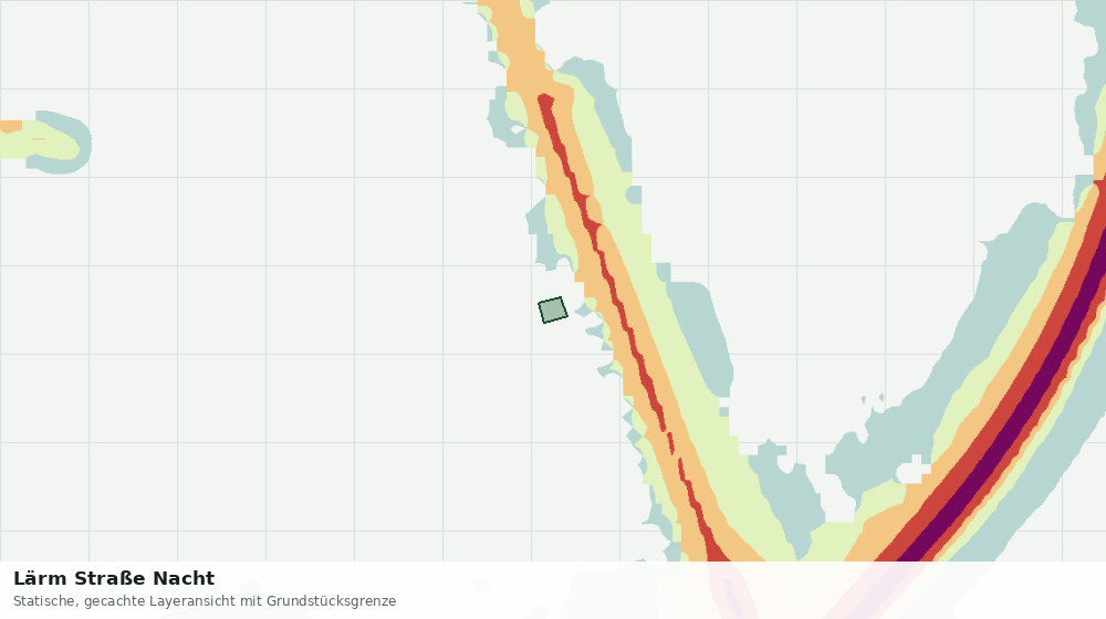 Statische Kartenansicht: Lärm Straße Nacht