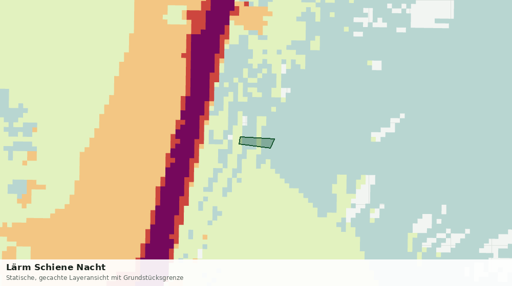 Statische Kartenansicht: Lärm Schiene Nacht