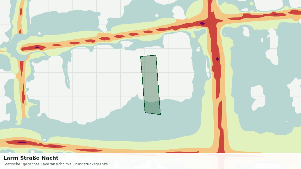 Statische Kartenansicht: Lärm Straße Nacht