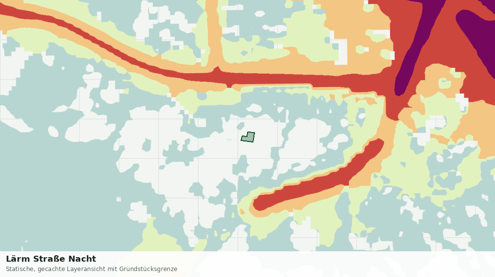 Statische Kartenansicht: Lärm Straße Nacht