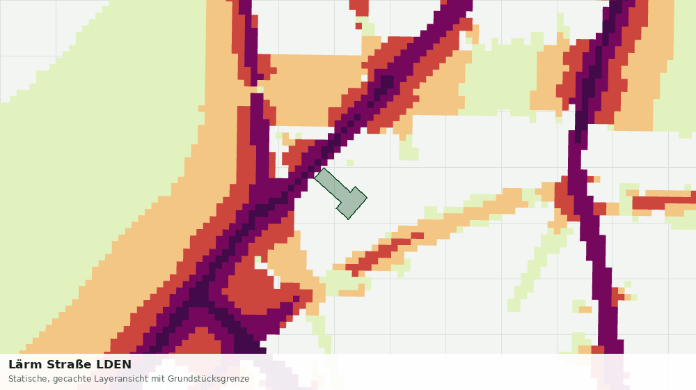Statische Kartenansicht: Lärm Straße LDEN