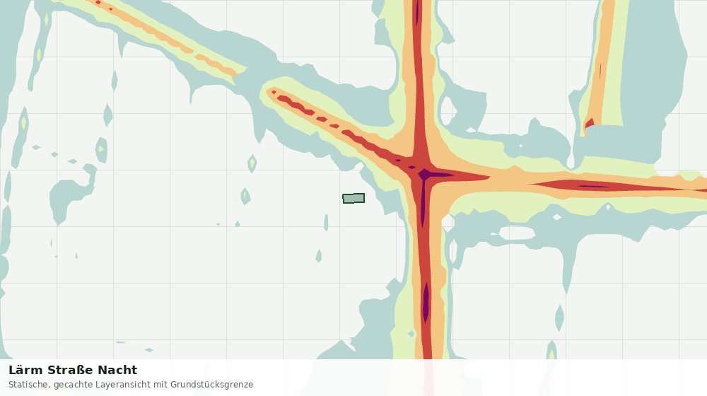 Statische Kartenansicht: Lärm Straße Nacht