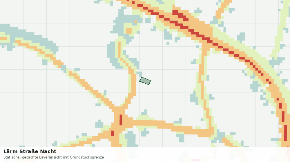 Statische Kartenansicht: Lärm Straße Nacht