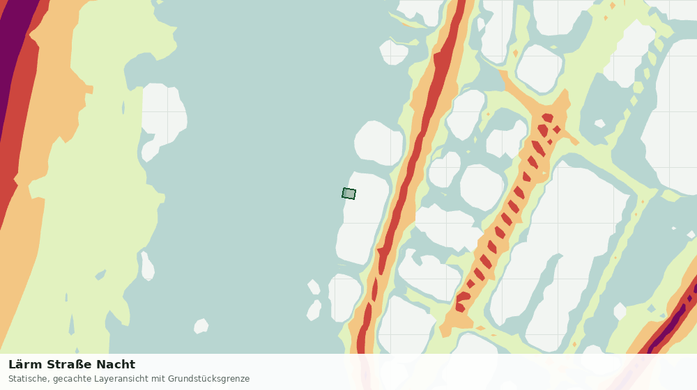 Statische Kartenansicht: Lärm Straße Nacht