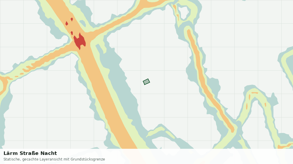Statische Kartenansicht: Lärm Straße Nacht