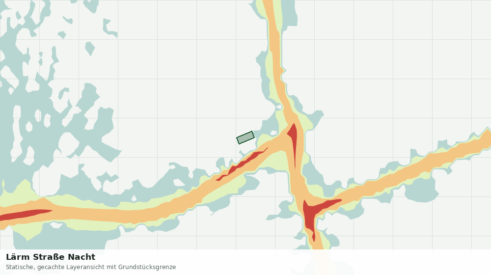 Statische Kartenansicht: Lärm Straße Nacht