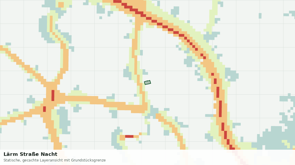 Statische Kartenansicht: Lärm Straße Nacht