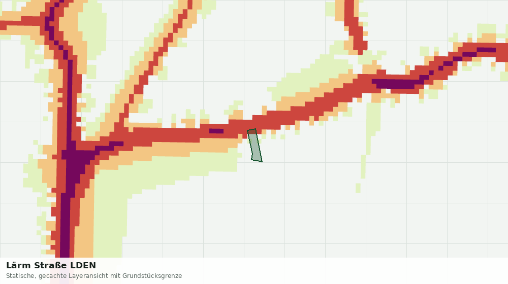 Statische Kartenansicht: Lärm Straße LDEN