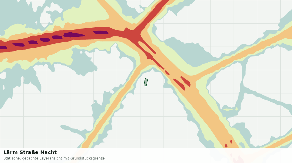Statische Kartenansicht: Lärm Straße Nacht