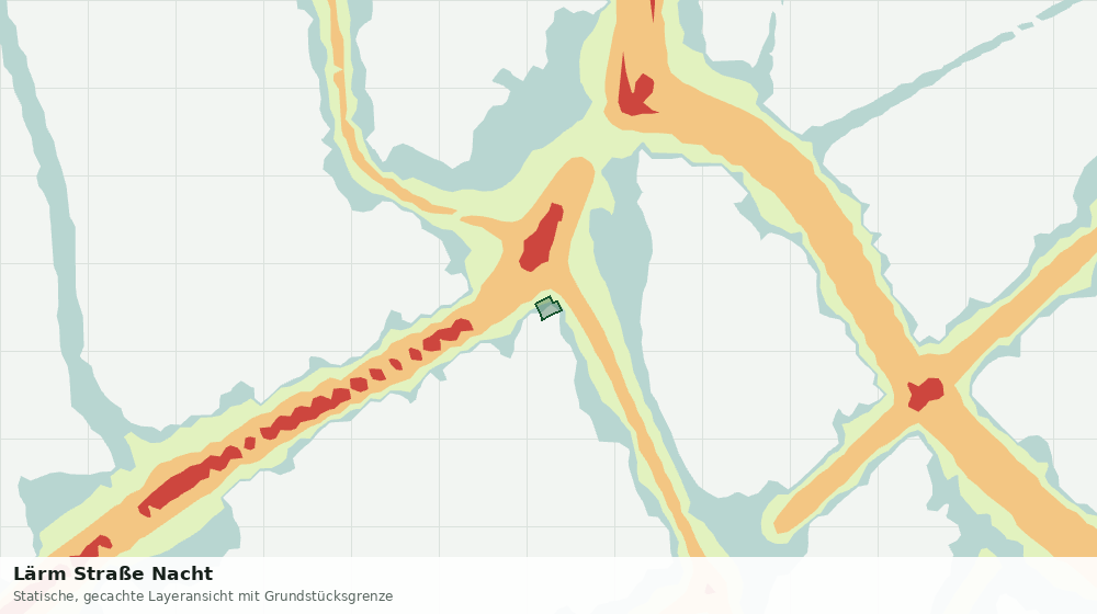 Statische Kartenansicht: Lärm Straße Nacht
