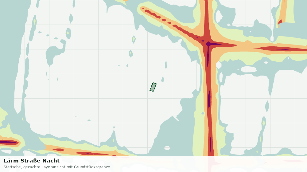 Statische Kartenansicht: Lärm Straße Nacht