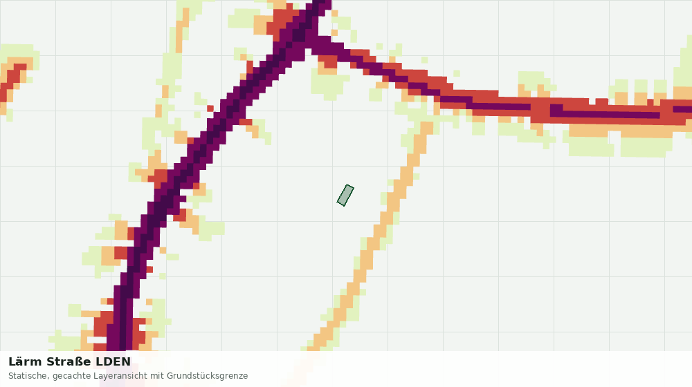 Statische Kartenansicht: Lärm Straße LDEN