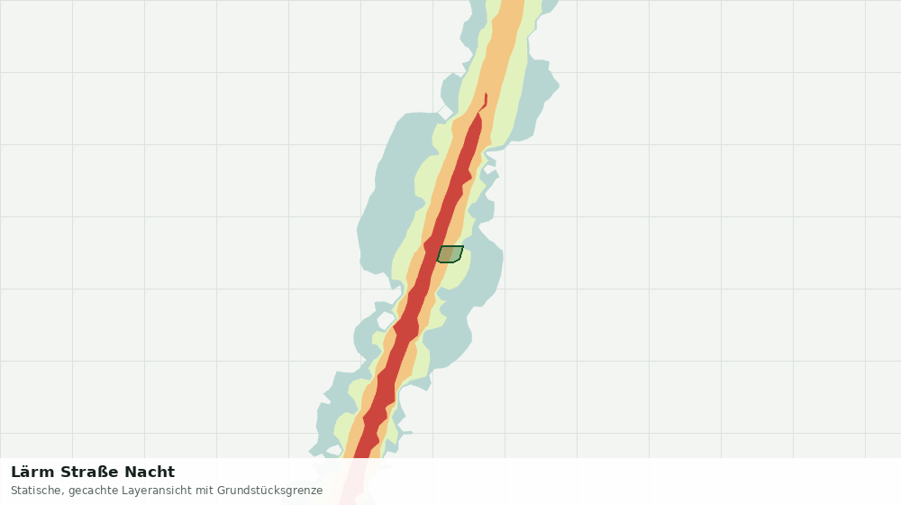 Statische Kartenansicht: Lärm Straße Nacht