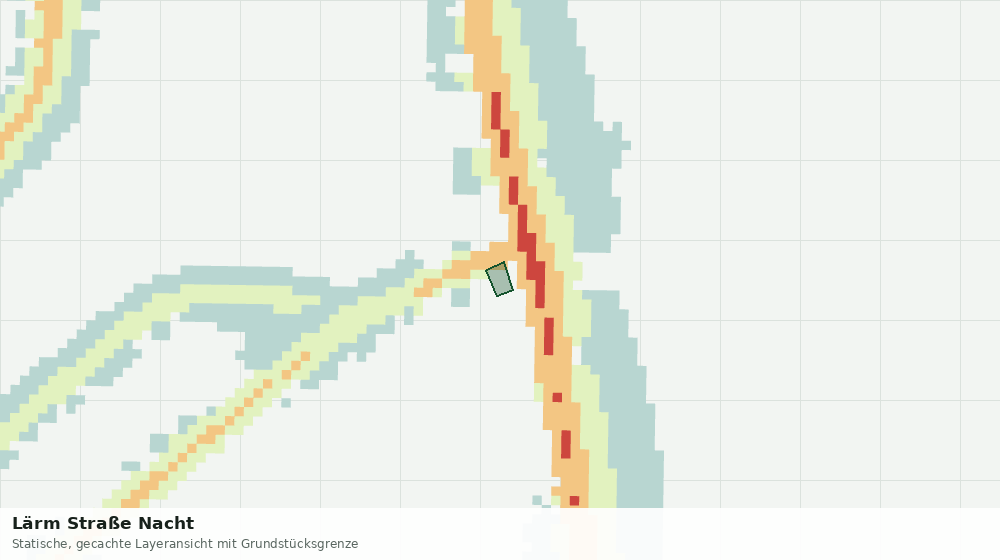 Statische Kartenansicht: Lärm Straße Nacht