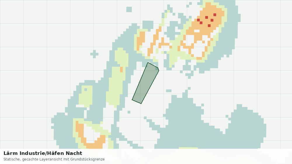 Statische Kartenansicht: Lärm Industrie/Häfen Nacht