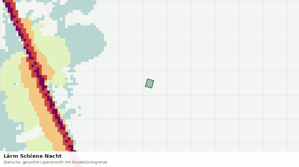Statische Kartenansicht: Lärm Schiene Nacht