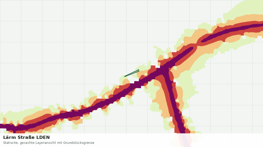 Statische Kartenansicht: Lärm Straße LDEN