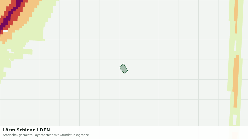Statische Kartenansicht: Lärm Schiene LDEN