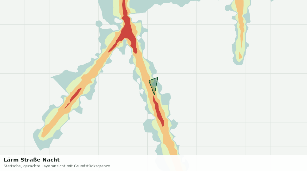 Statische Kartenansicht: Lärm Straße Nacht