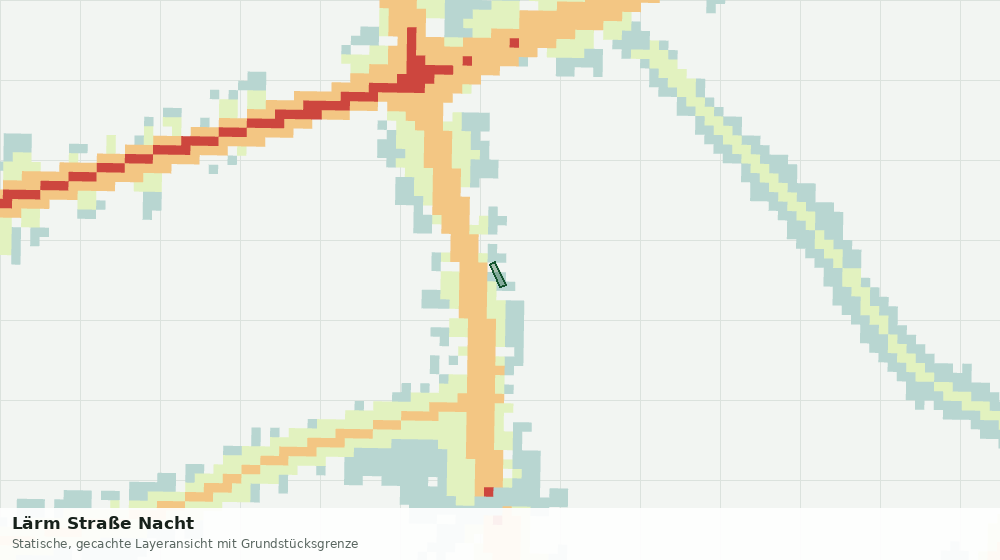 Statische Kartenansicht: Lärm Straße Nacht
