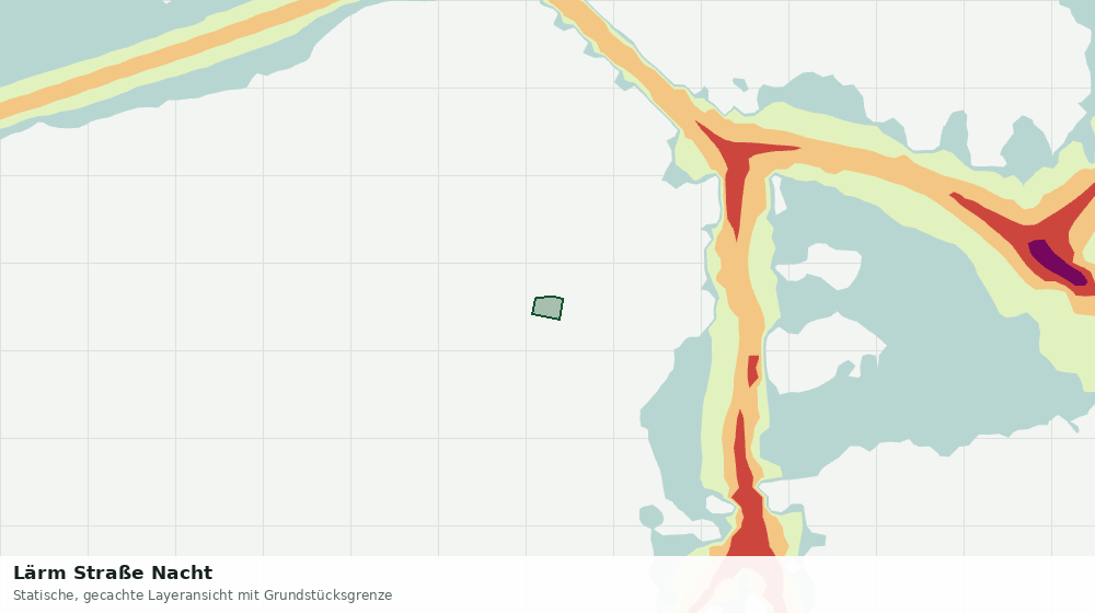 Statische Kartenansicht: Lärm Straße Nacht