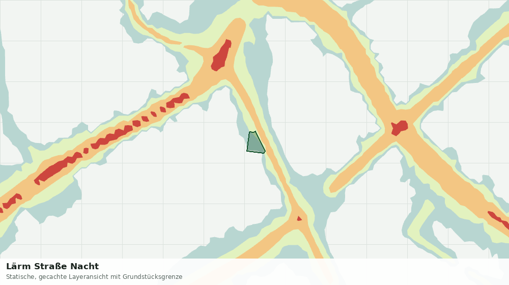 Statische Kartenansicht: Lärm Straße Nacht