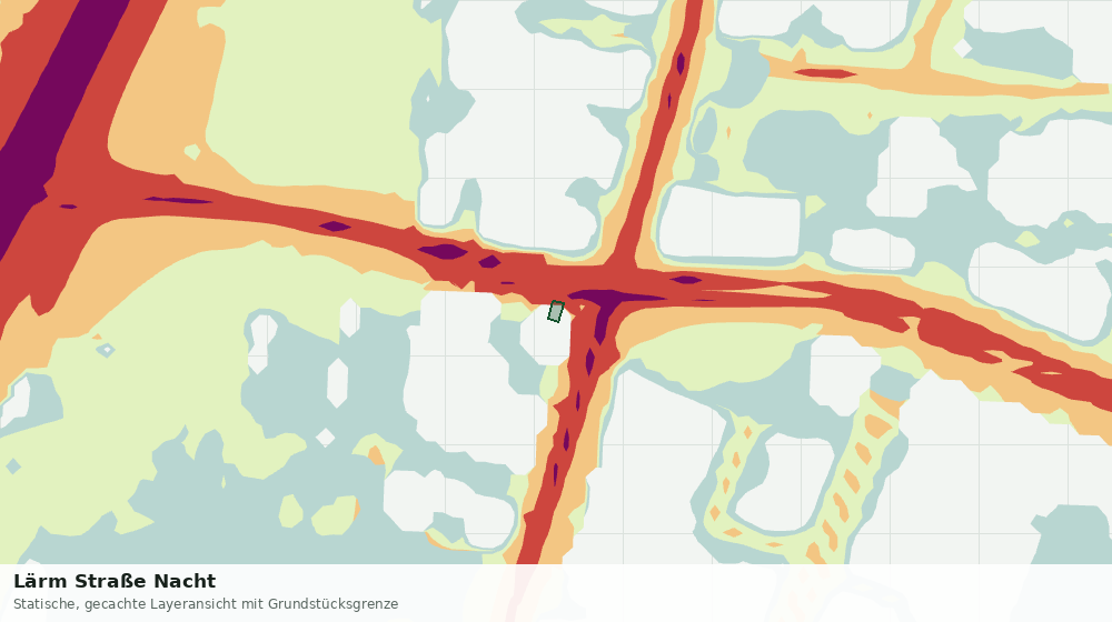 Statische Kartenansicht: Lärm Straße Nacht