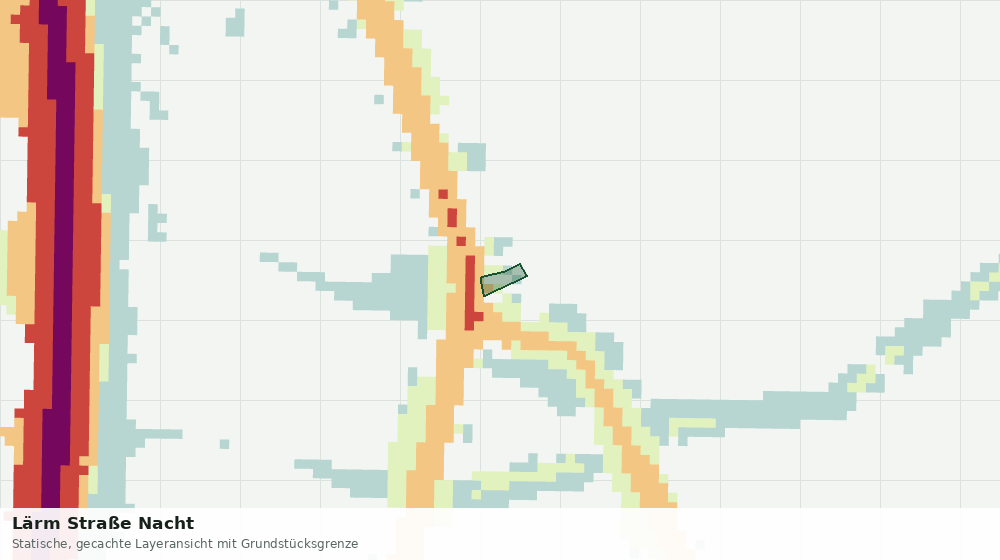 Statische Kartenansicht: Lärm Straße Nacht