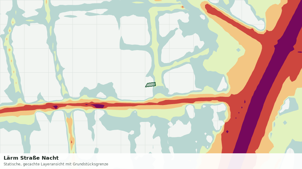 Statische Kartenansicht: Lärm Straße Nacht