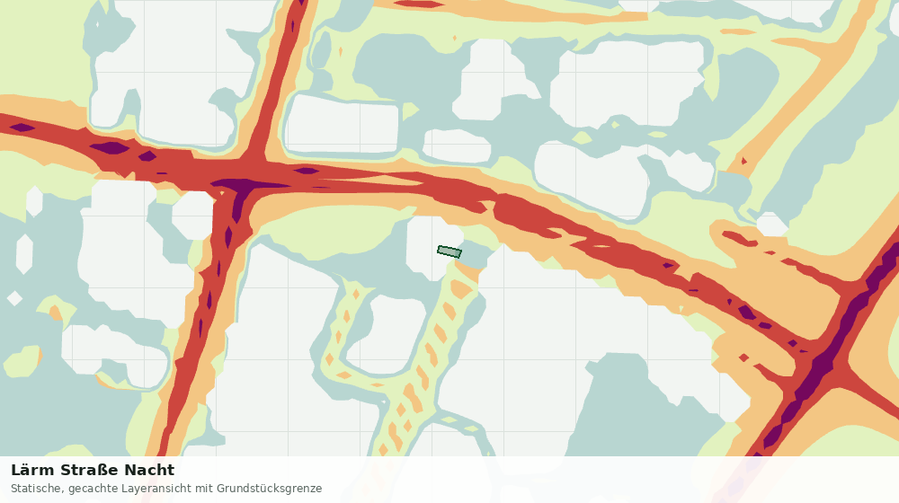 Statische Kartenansicht: Lärm Straße Nacht