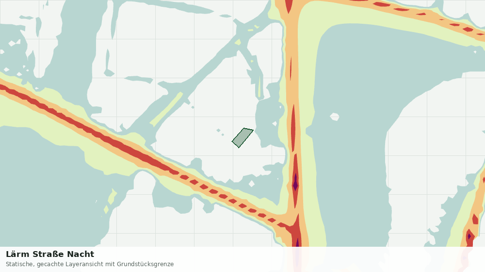 Statische Kartenansicht: Lärm Straße Nacht
