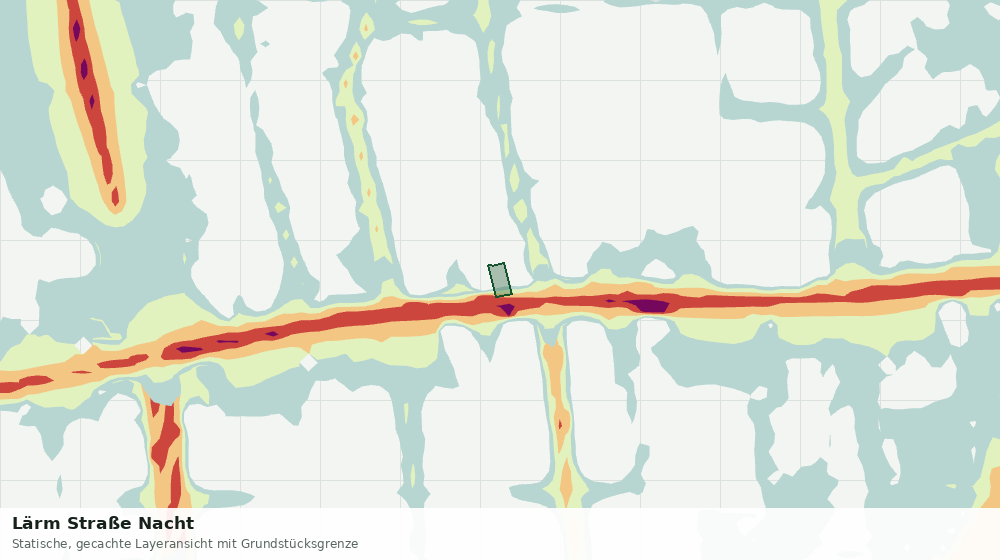 Statische Kartenansicht: Lärm Straße Nacht
