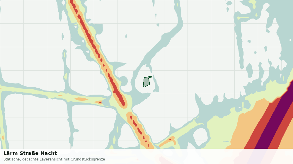 Statische Kartenansicht: Lärm Straße Nacht