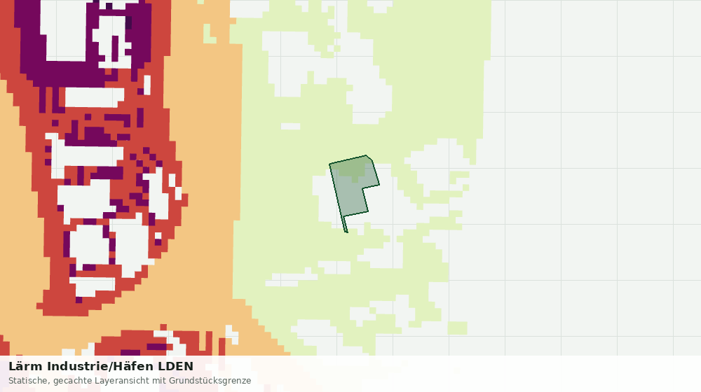 Statische Kartenansicht: Lärm Industrie/Häfen LDEN