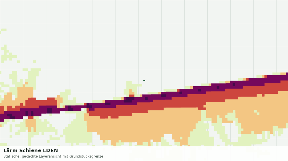 Statische Kartenansicht: Lärm Schiene LDEN