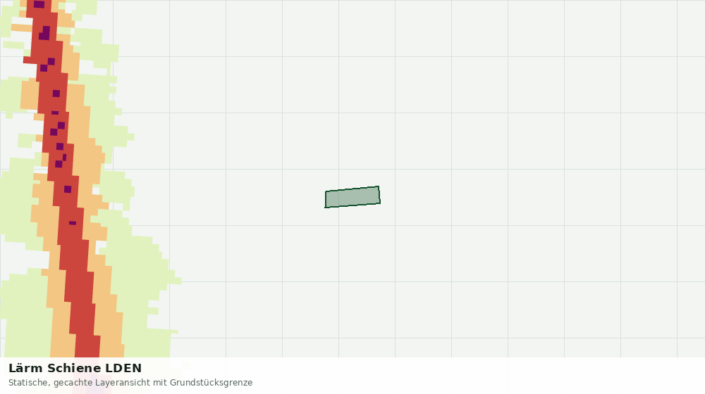 Statische Kartenansicht: Lärm Schiene LDEN