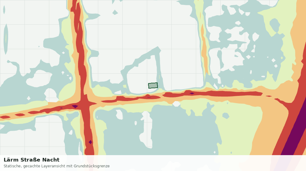 Statische Kartenansicht: Lärm Straße Nacht