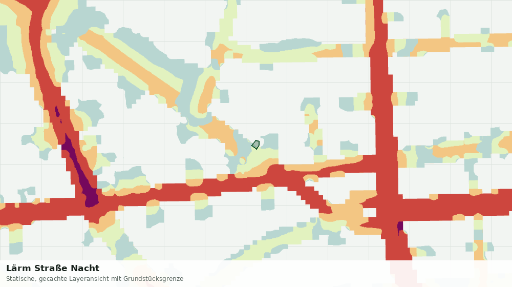 Statische Kartenansicht: Lärm Straße Nacht